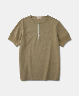 1900er 9,8 Unzen Slub-Baumwoll-Henley-T-Shirt – Sand