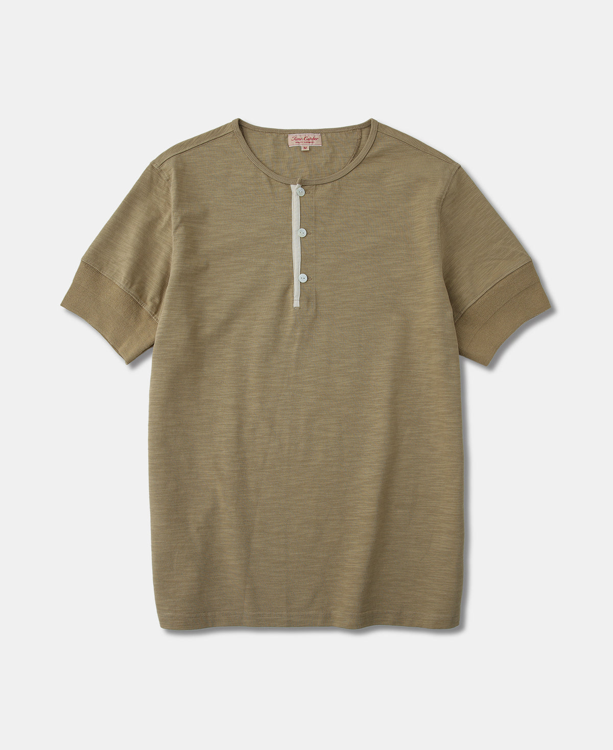 1900s 9.8 oz Slub Cotton Henley T-Shirt - Sand