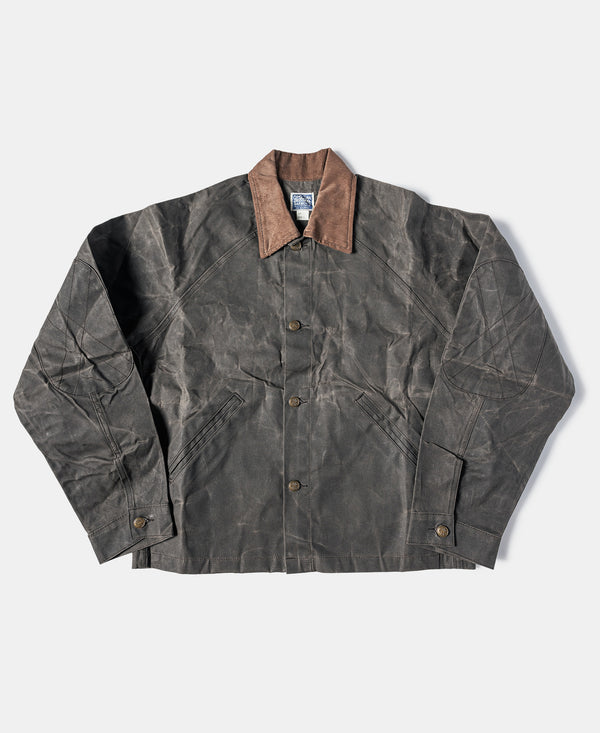 Corduroy-Trimmed Waxed Canvas Work Jacket