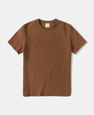 Slim-Fit-T-Shirt mit Rundhalsausschnitt – Rostrot