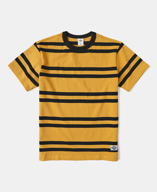 9,8 oz gestreiftes T-Shirt im IVY-Stil – Gelb/Schwarz