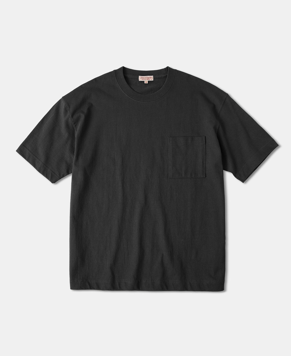 9.3 oz Cotton Oversize Tubular Pocket T-Shirt - Black