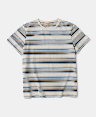 Gestreiftes Vintage-T-Shirt aus Baumwoll-Jersey