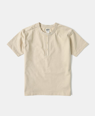 10.6 oz Cotton Short Sleeve Henley T-Shirt - Apricot