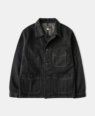 Lot 813J 15.5oz HBT Black Selvedge Denim Jacket