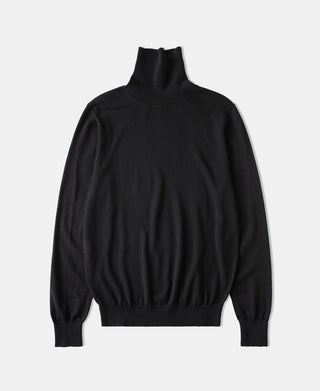 Lot 922 Merino Wool Turtleneck Sweater - Black