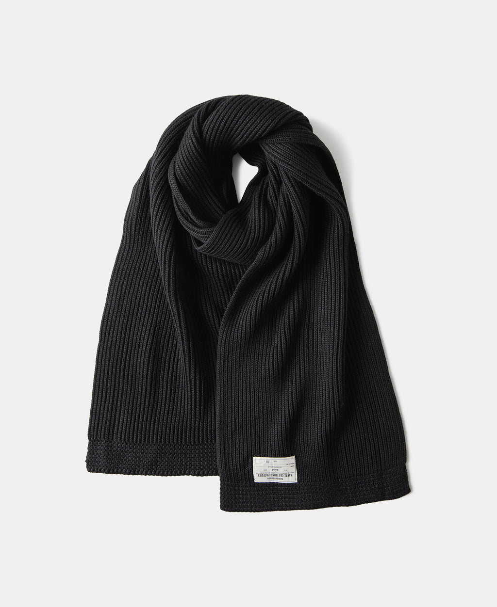 Wool Blend WWII USN Crew Gear Scarf - Black | Olderbest