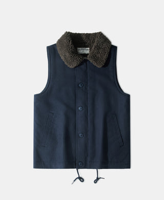 N-1 Wool Blend Deck Vest - Navy