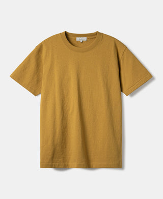 Regular Fit Heavyweight Tubular Jersey T-Shirt - Mustard