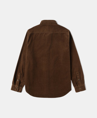 1960s Cotton Corduroy Shirt - Brown