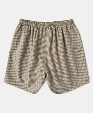 1950s Cotton Boxer Shorts - Brown Stripes