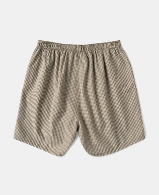 1950s Cotton Boxer Shorts - Brown Stripes
