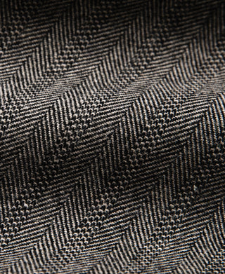 Wool Blend Herringbone Work Trousers - Light Brown