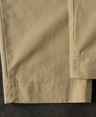 leg opening detail of Classic Fit Two-pleated Chino - Khaki