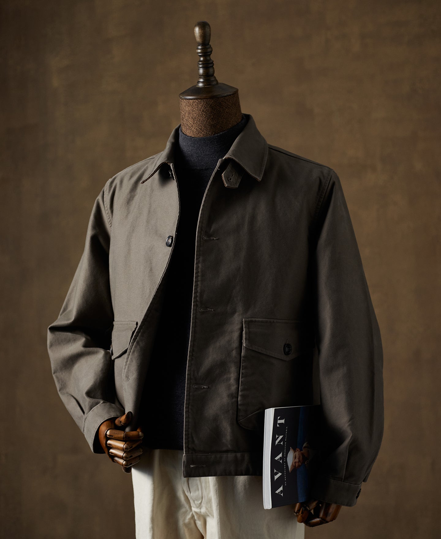 Heavyweight A-2 Moleskin Bomber Throat Latch Jacket Olderbest