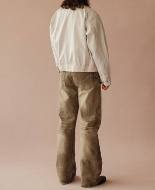 Undyed Selvedge Denim Biker Jacket