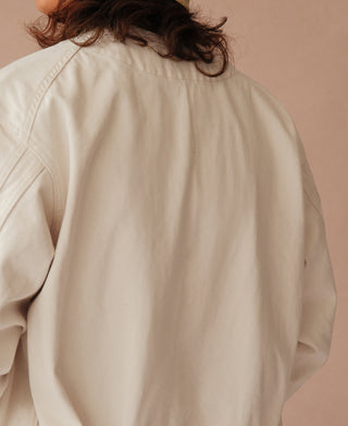 Undyed Selvedge Denim Biker Jacket