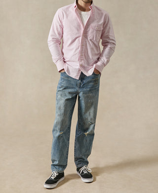 Lot 219 Button Down Oxford Shirt - Pink Stripe