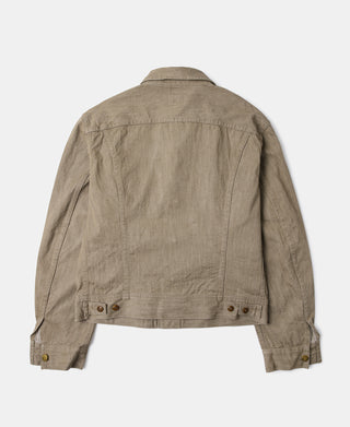 1950s 11.5 oz Sulphur-Dyed Khaki Denim Jacket