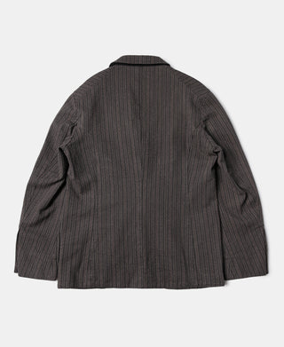 1900's 프렌치 솔트 앤 페퍼 스트라이프 샴브레이 색 재킷