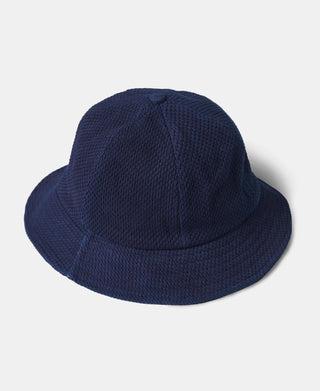Indigo-Dyed Sashiko Bucket Hat
