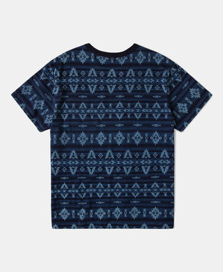 back view of Dark Indigo Navajo-Inspired Pocket T-Shirt