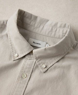 Classic Button-Down Oxford Shirt - Light Khaki
