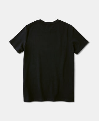슬림핏 크루넥 티셔츠 - 블랙