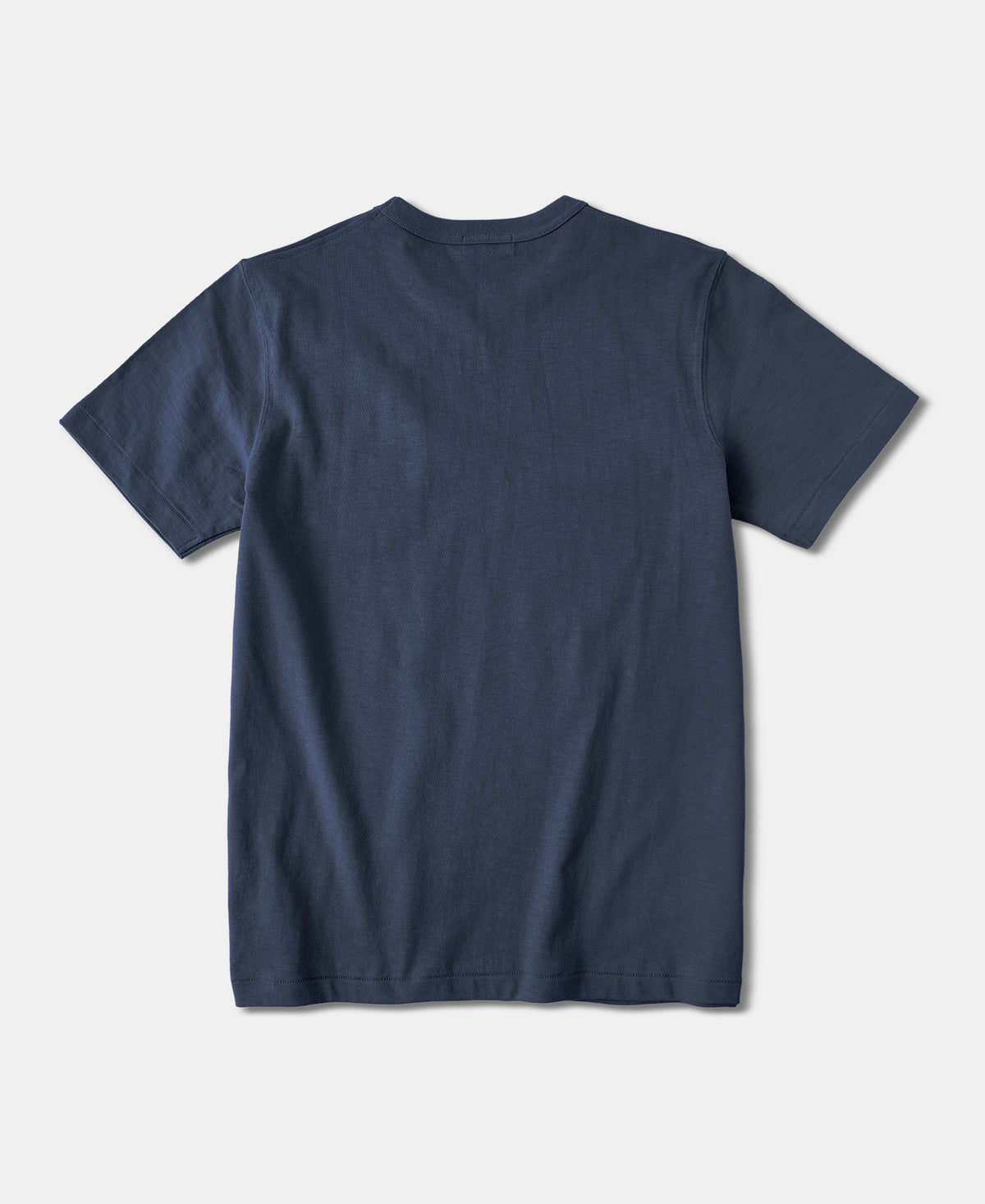 7.4 oz Slub Cotton Loopwheel Tubular Pocket T-Shirt - Navy
