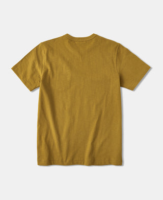 7.4 oz Slub Cotton Loopwheel Tubular Pocket T-Shirt - Mustard