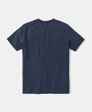 슬림핏 크루넥 티셔츠 - 네이비