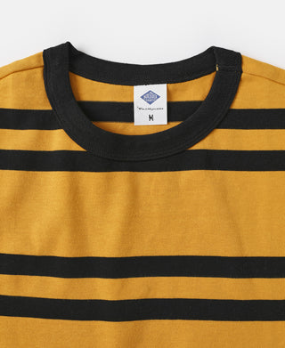 9.8온스 IVY 스타일 스트라이프 티셔츠 - 옐로우/블랙