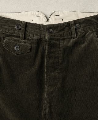 1920s Heavy Corduroy Farmer Work Trousers - Dark Green