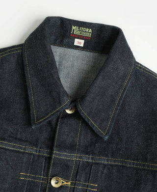 Collar Detail of Denim Jacket