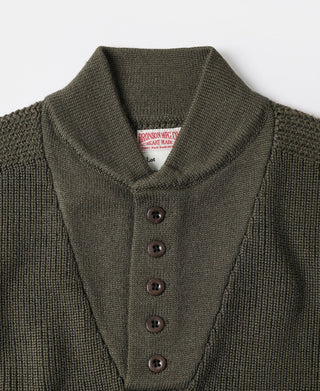 US Army High Neck Wool Sweater - Olive