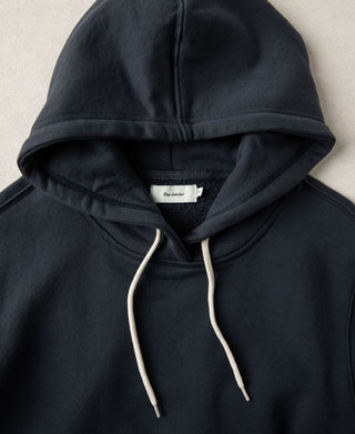 1950s Heavyweight Cotton Fleece Hoodie - Dark Blue