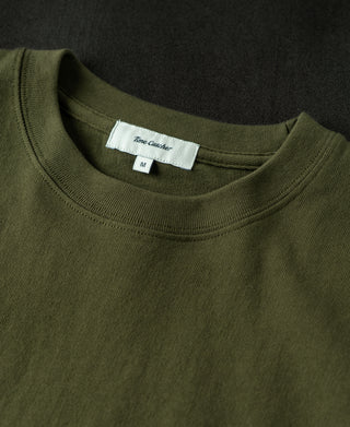 Regular Fit Heavyweight Tubular Jersey T-Shirt - Olive