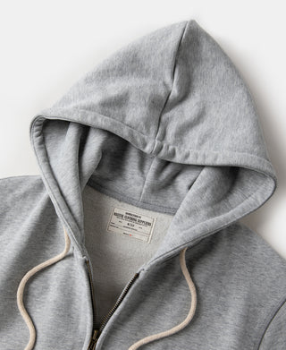 Heavyweight Terry Zip-Up Hoodie - Heather Gray