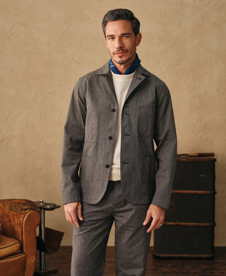 Black Chambray Work Jacket