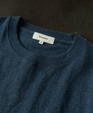 Regular Fit Heavyweight Tubular Jersey T-Shirt - Denim Blue