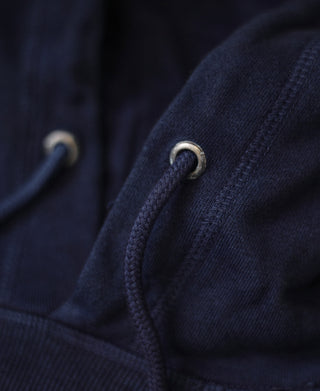 Kapuzenpullover aus indigogefärbtem Baumwoll-Jersey