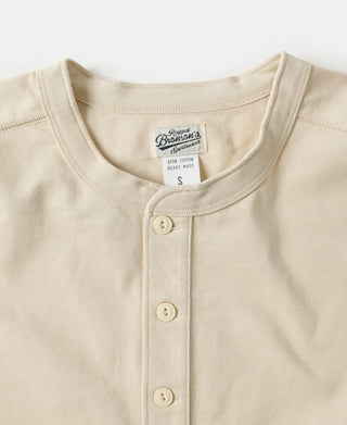10.6 oz Cotton Short Sleeve Henley T-Shirt - Apricot