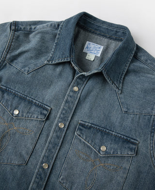 1950's 슬러브 데님 웨스턴 셔츠