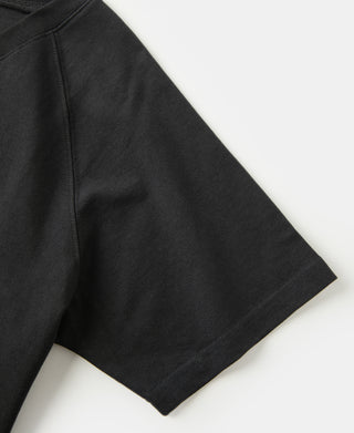 Heavyweight Plain Raglan Short Sleeve T-Shirt - Black