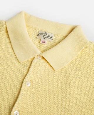 Lot 926 Jacquard Short Sleeve Polo Shirt - Yellow