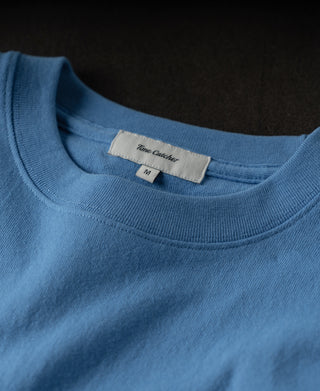 Regular Fit Heavyweight Tubular Jersey T-Shirt - Blue