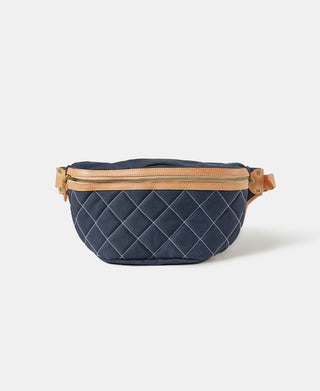 Diamond Quilted Canvas Sling Bag
