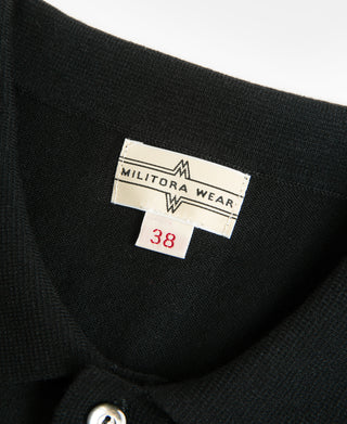 Lot 925 High-Twist Cotton Knit Polo - Black
