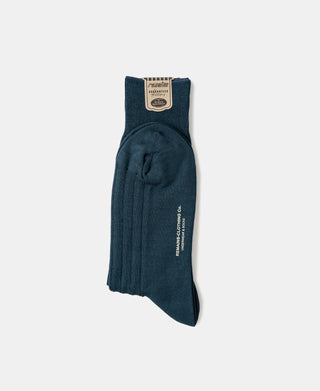1950s Ribbed Dress Socks - Navy