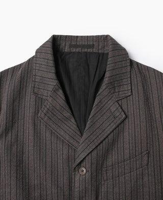1900's 프렌치 솔트 앤 페퍼 스트라이프 샴브레이 색 재킷